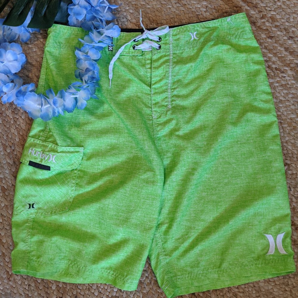 Hurley Neon Green Board Shorts